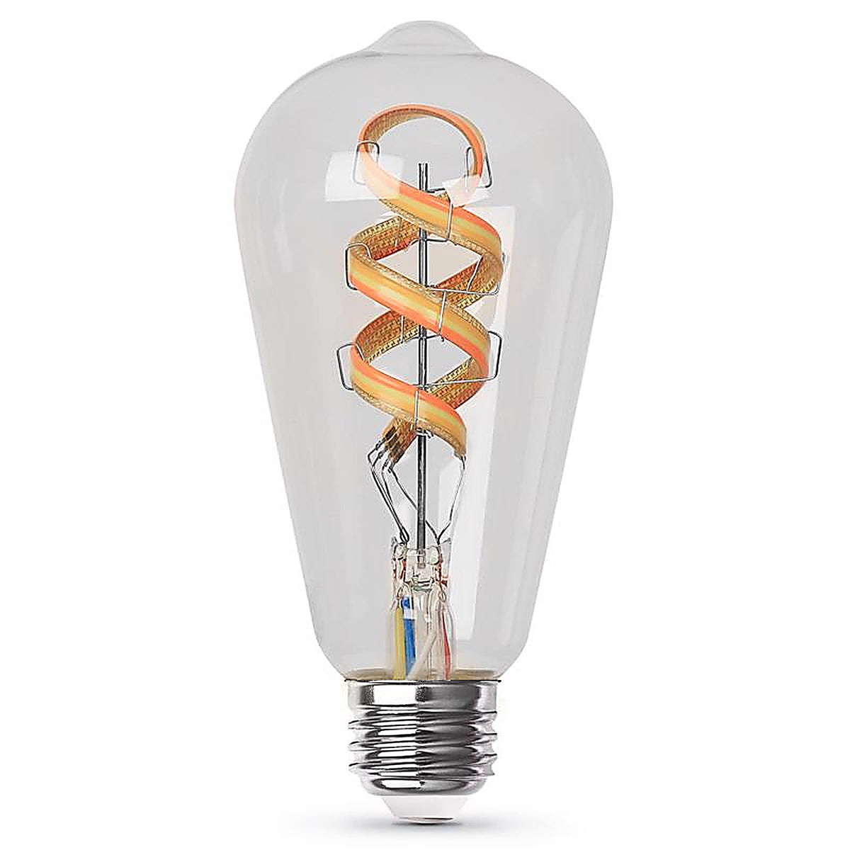 Feit Electric - ST2160RGBWIFIAG - ST21 E26 (Medium) LED Smart Bulb Amber 60 Watt Equivalence 1 pk