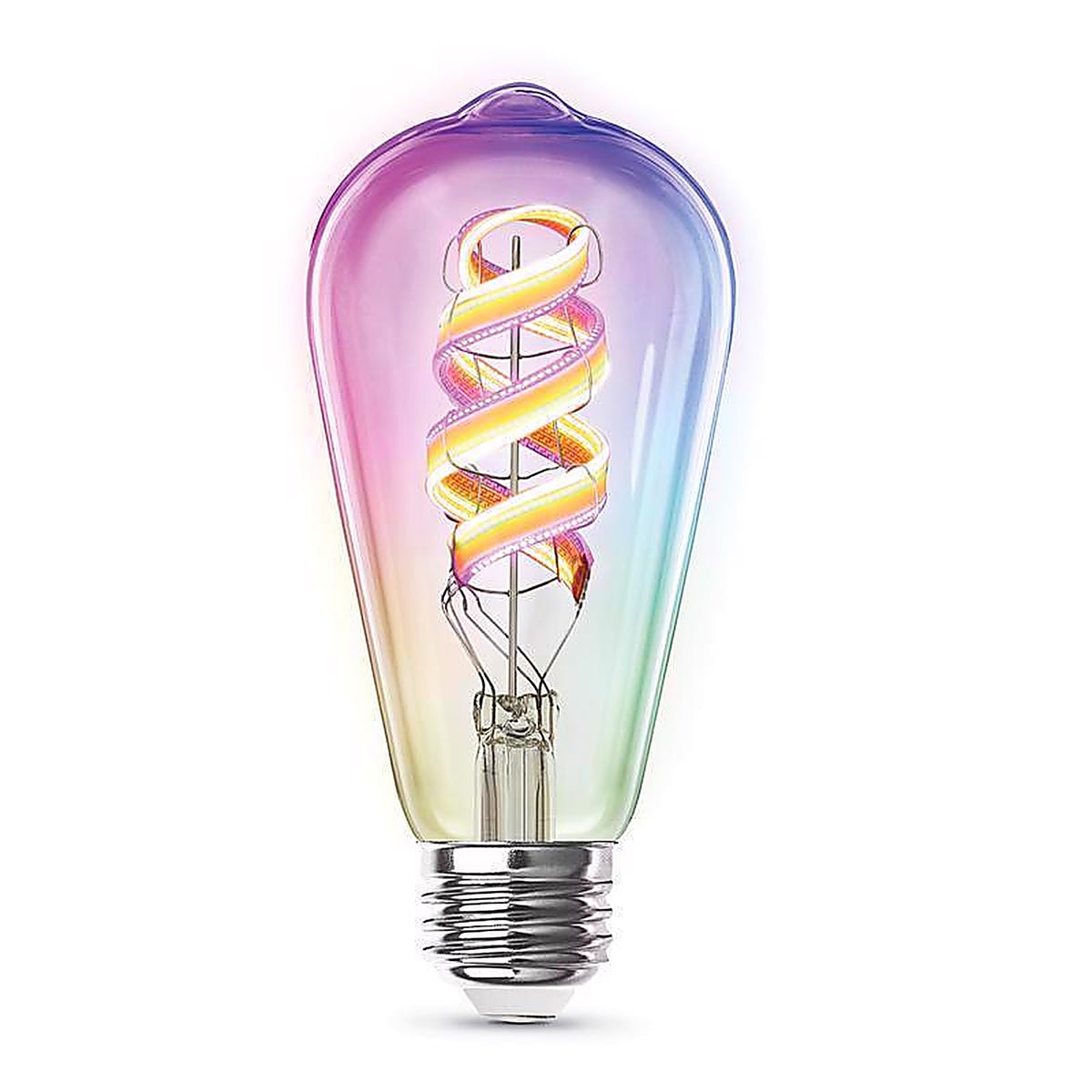 Feit Electric - ST2160RGBWIFIAG - ST21 E26 (Medium) LED Smart Bulb Amber 60 Watt Equivalence 1 pk