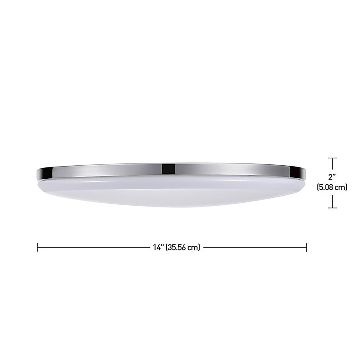 Globe Electric - 65584 - Ellington 2 in. H X 14 in. W X 14 in. L Chrome Ceiling Light