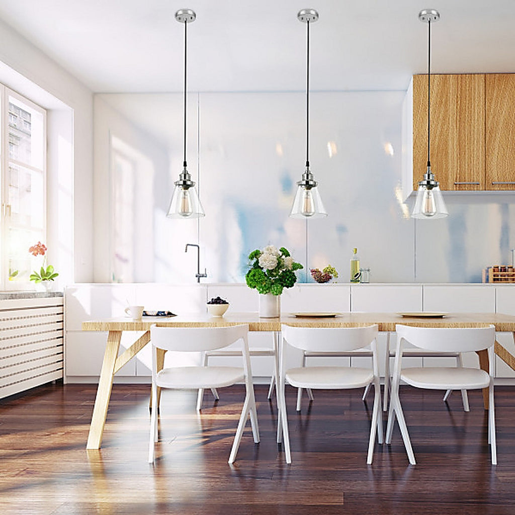 Globe Electric - 60946 - Parker Chrome Clear 1 lights Pendant Light