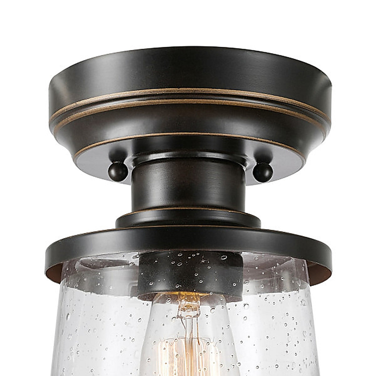 Globe Electric - 44301 - Charlie 9.6 in. H X 6.7 in. W X 6.7 in. L Oil Rubbed Bronze Ceiling Light