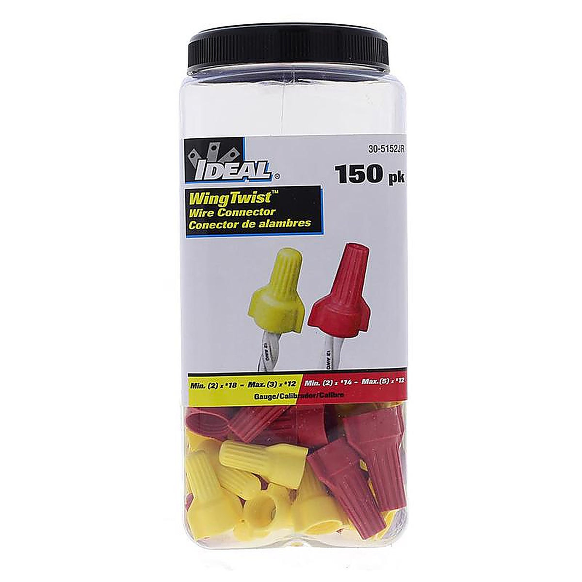 Ideal - 30-5152J - WingTwist 10 AWG Wire Connectors Assorted 150 pk
