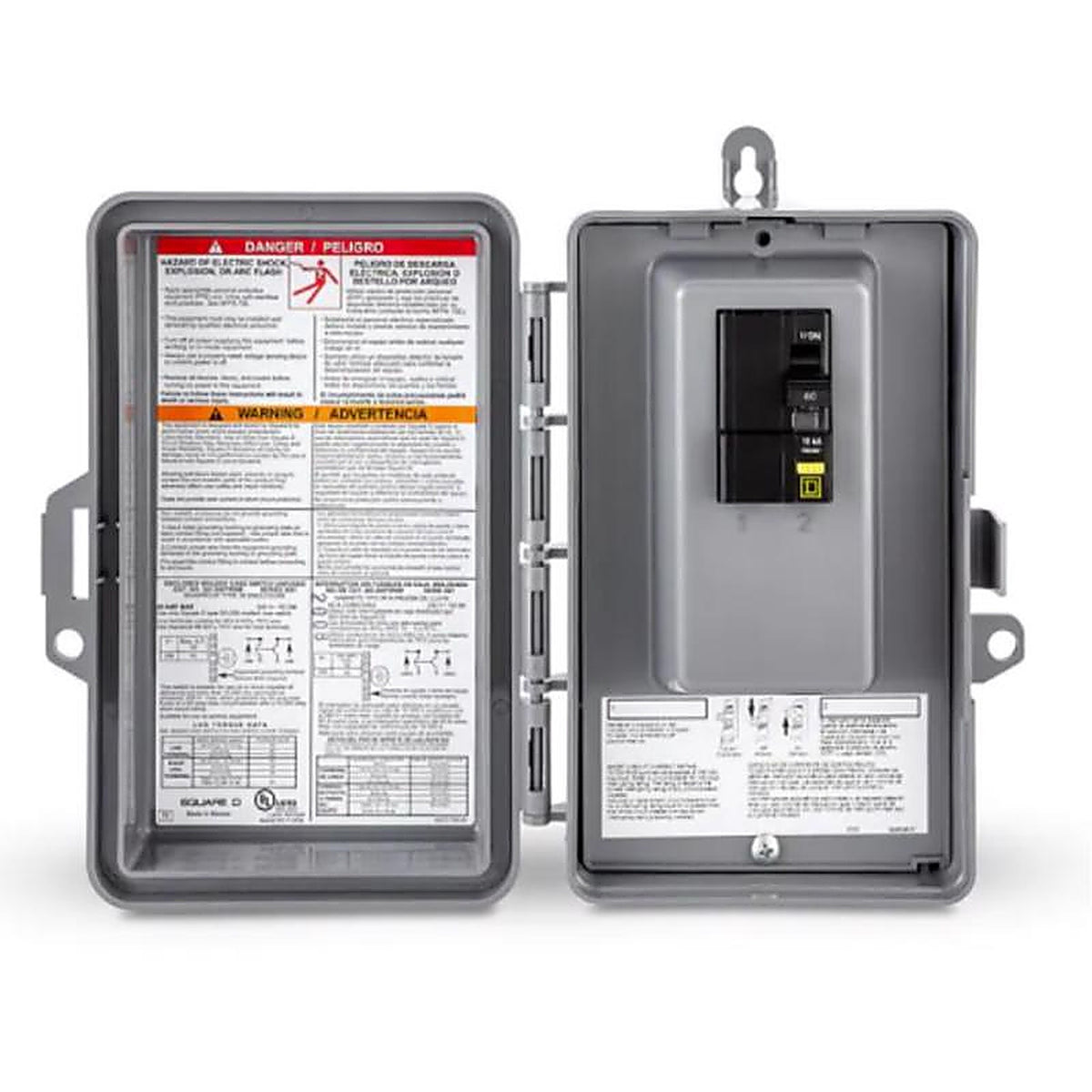 Square D - QOE260GFINM - QO 60 amps 120/240 V 2 space 4 circuits Plug-On Neutral Main Lug Load Center