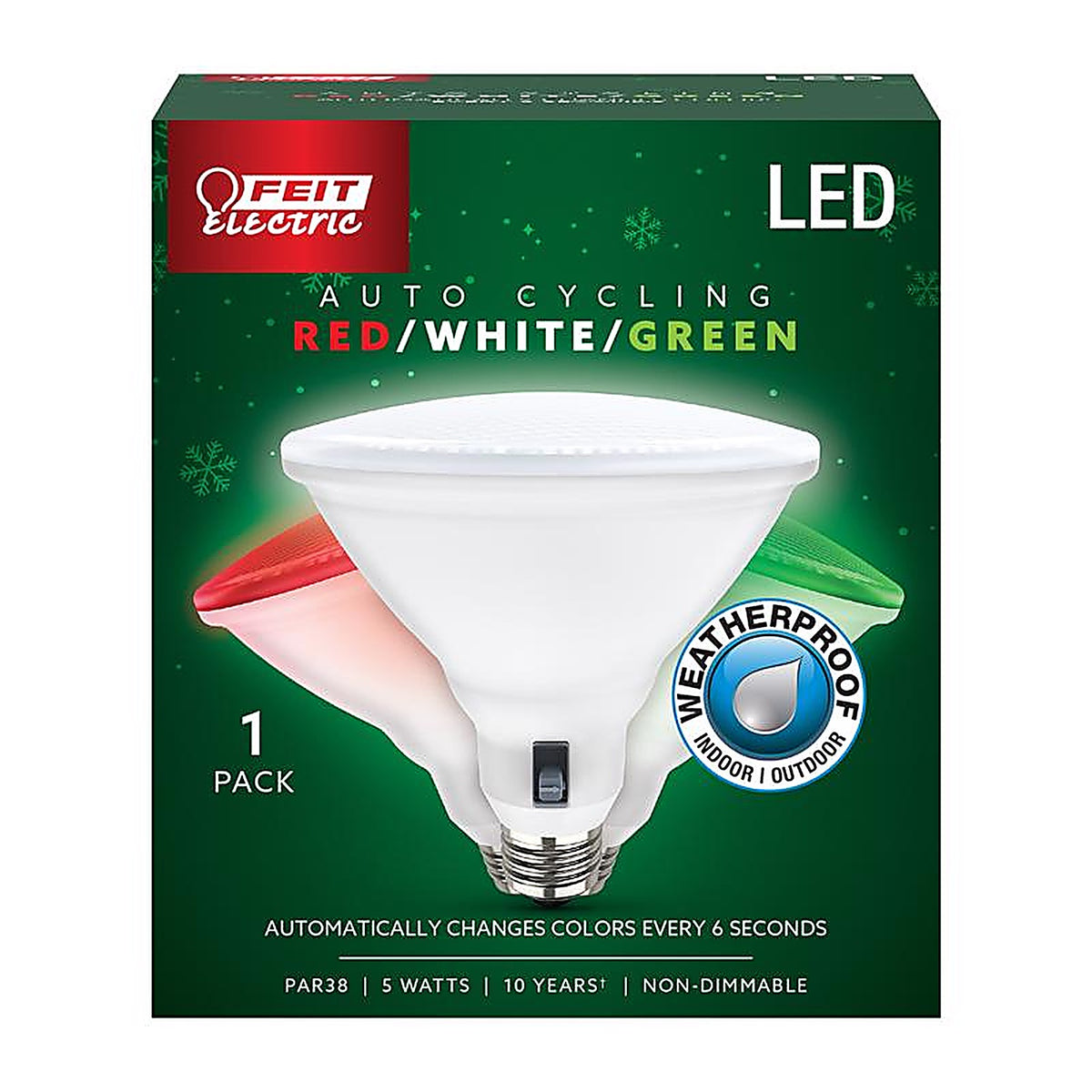 Feit Electric - PAR38/RGW/CA. - PAR 38 E26 (Medium) LED Bulb Color Changing 6 W 1 pk