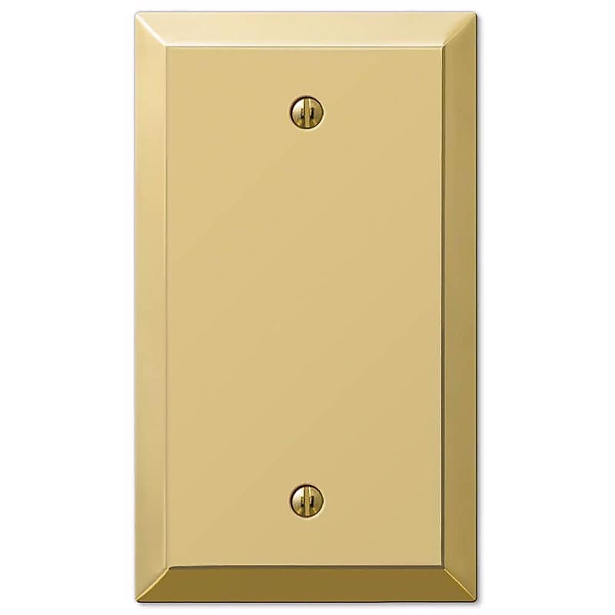 Amerelle - 163BBR - Century Polished Brass 1 gang Stamped Steel Blank Wall Plate 1 pk