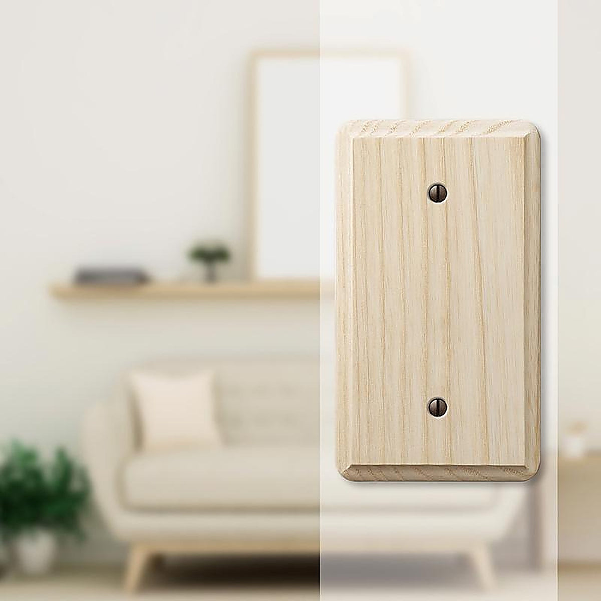 Amerelle - 401B - Contemporary Unfinished Beige 1 gang Wood Blank Wall Plate - 1/Pack