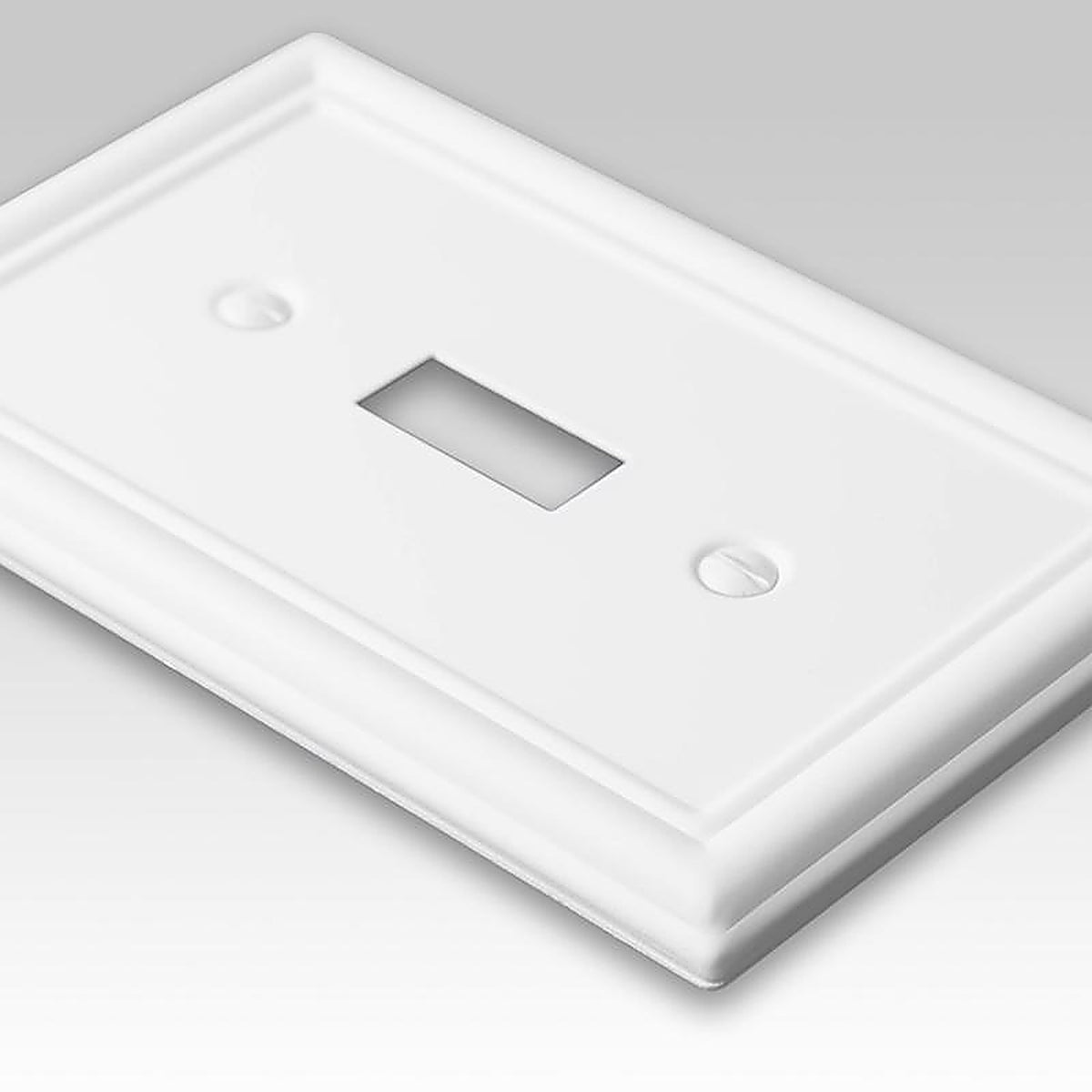 Amerelle - 149TDW - Chelsea White 2 gang Stamped Steel Duplex/Toggle Wall Plate - 1/Pack
