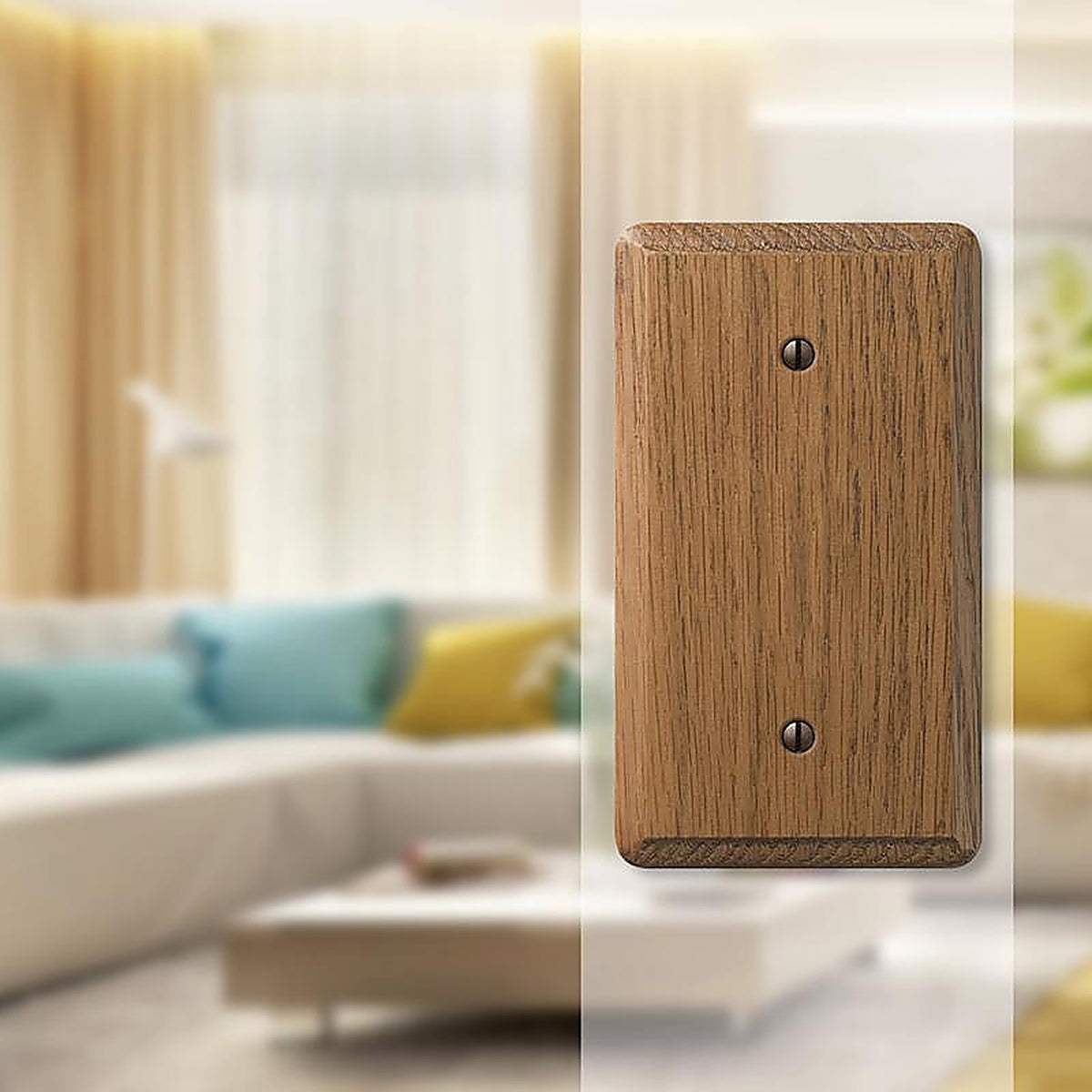 Amerelle - 901B - Contemporary Unfinished Brown 1 gang Wood Blank Wall Plate - 1/Pack