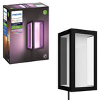 Philips - 1745930V7 - Hue Matte Black Dusk to Dawn LED Wall Lantern