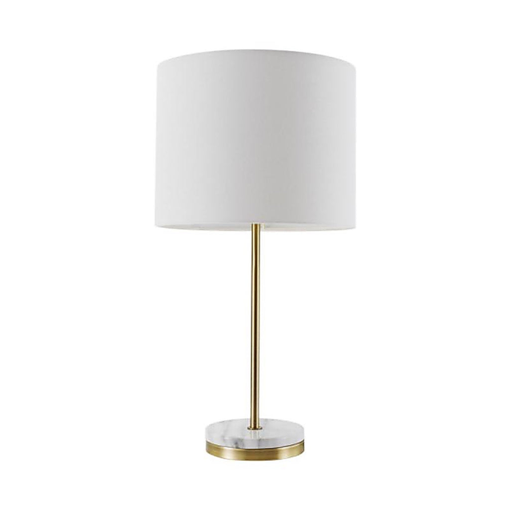 Globe Electric - 67044 - 19 in. Matte Brass White Table Lamp
