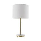 Globe Electric - 67044 - 19 in. Matte Brass White Table Lamp