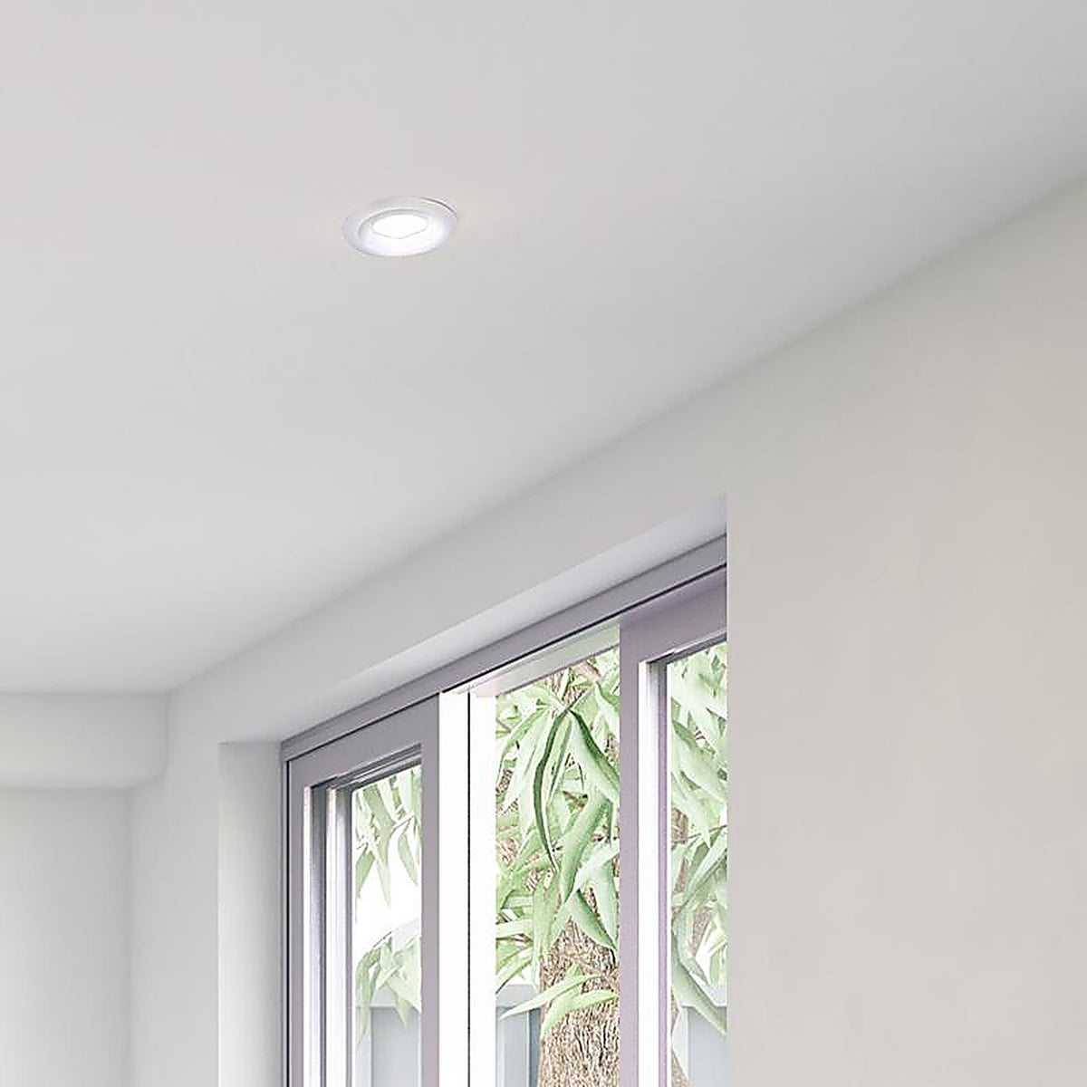 Halo - LT6089FS351EWHD - Matte White 6 in. W Plastic LED Canless Recessed Downlight 8.5 W