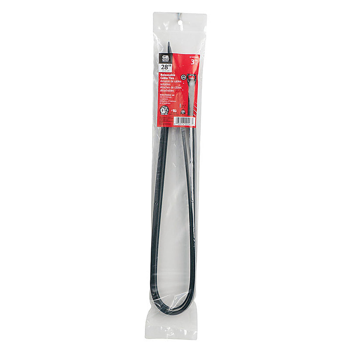 Gardner Bender - 47-127UVB - 28 in. L Black Cable Tie 3 pk