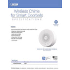 Feit Electric - CHIME/DOORSMART - White Plastic Wireless Door Chime Bell