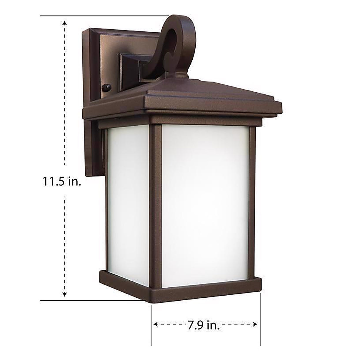 Feit - LAN11SQ/SYNC/BZ - Smart Home Bronze Dusk to Dawn LED Smart-Enabled Wall Lantern