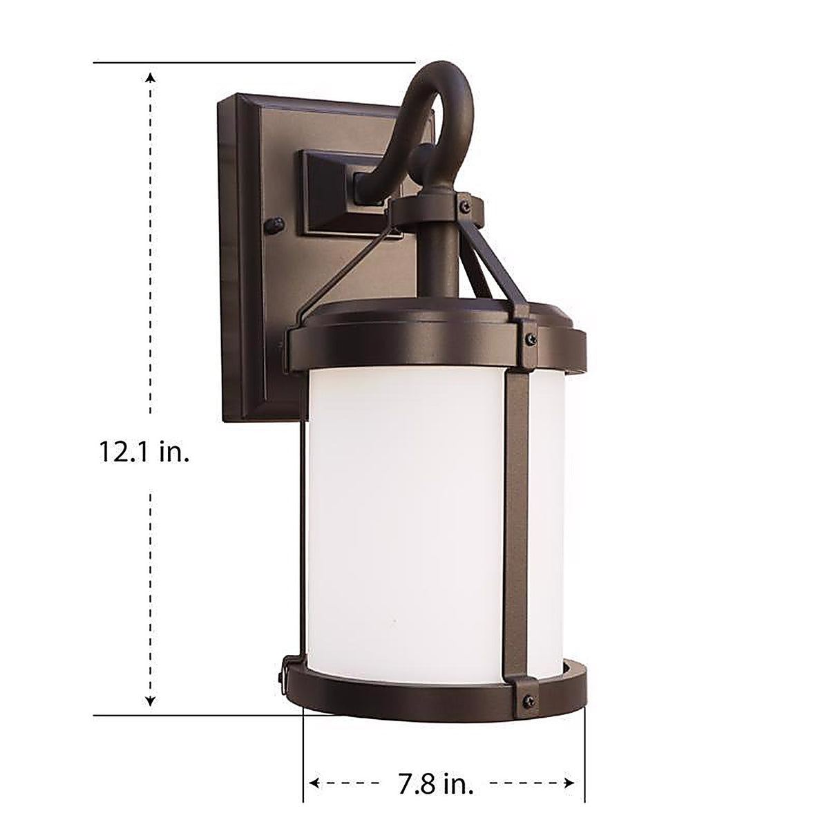 Feit - LAN11RND/SYNCBZ - Smart Home Bronze Dusk to Dawn LED Smart-Enabled Wall Lantern