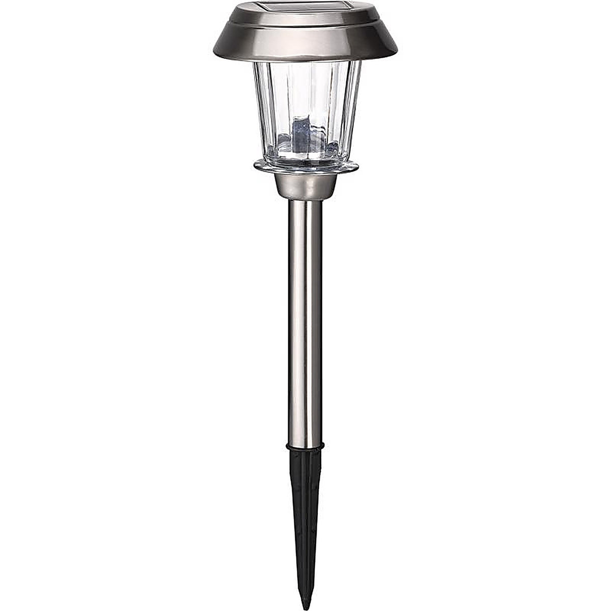 Living Accents - GLE738369S-PDQ - Brushed Nickel Solar Powered 0.2 W LED Pathway Light 1 pk