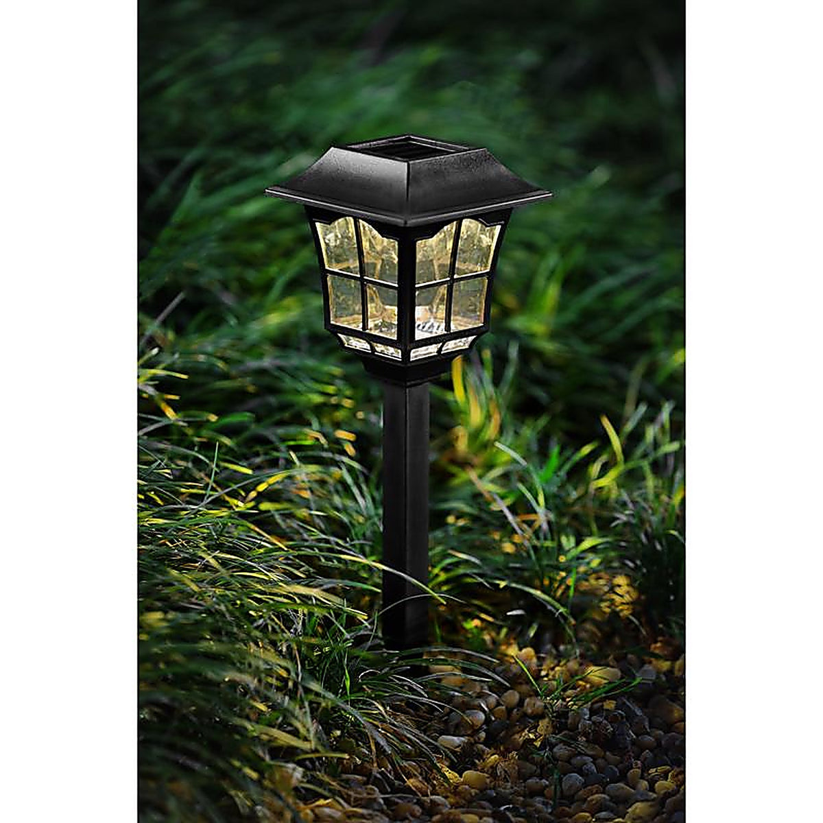Living Accents - GLE70447 - Black Solar Powered 0.06 W LED Pathway Light 1 pk