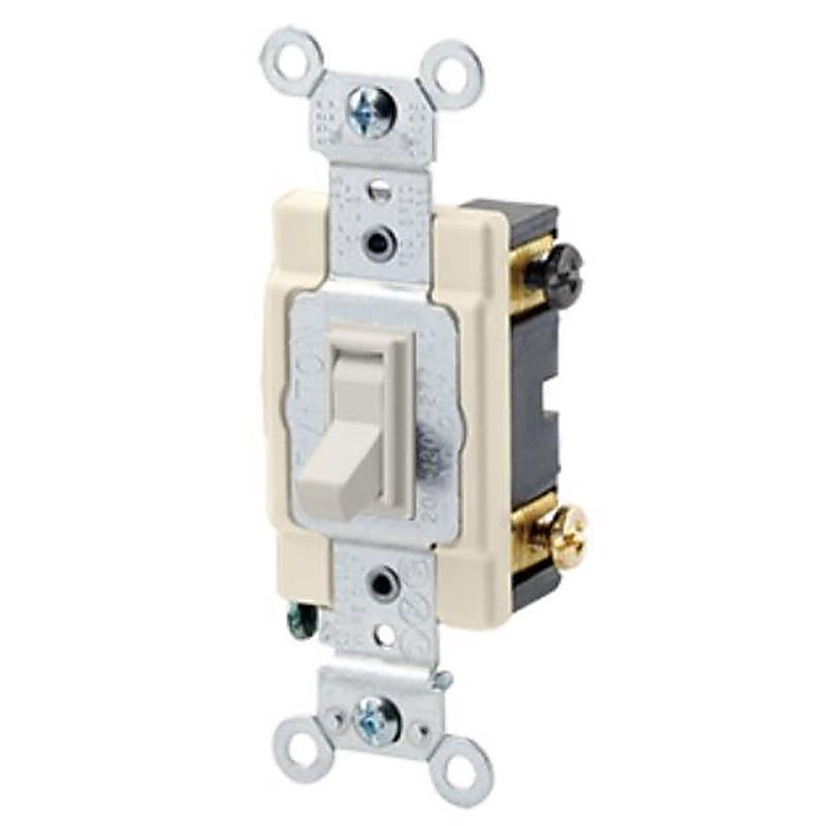 Leviton - 54504-2TS - 15 amps Toggle AC Quiet Switch Light Almond 1 pk