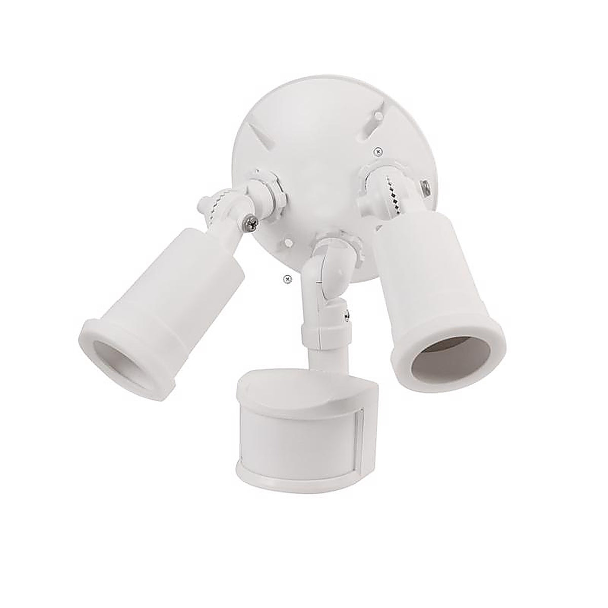 Feit Electric - SDFL/MOT/WH - Motion-Sensing 180 deg LED White Lamp Holder Hardwired