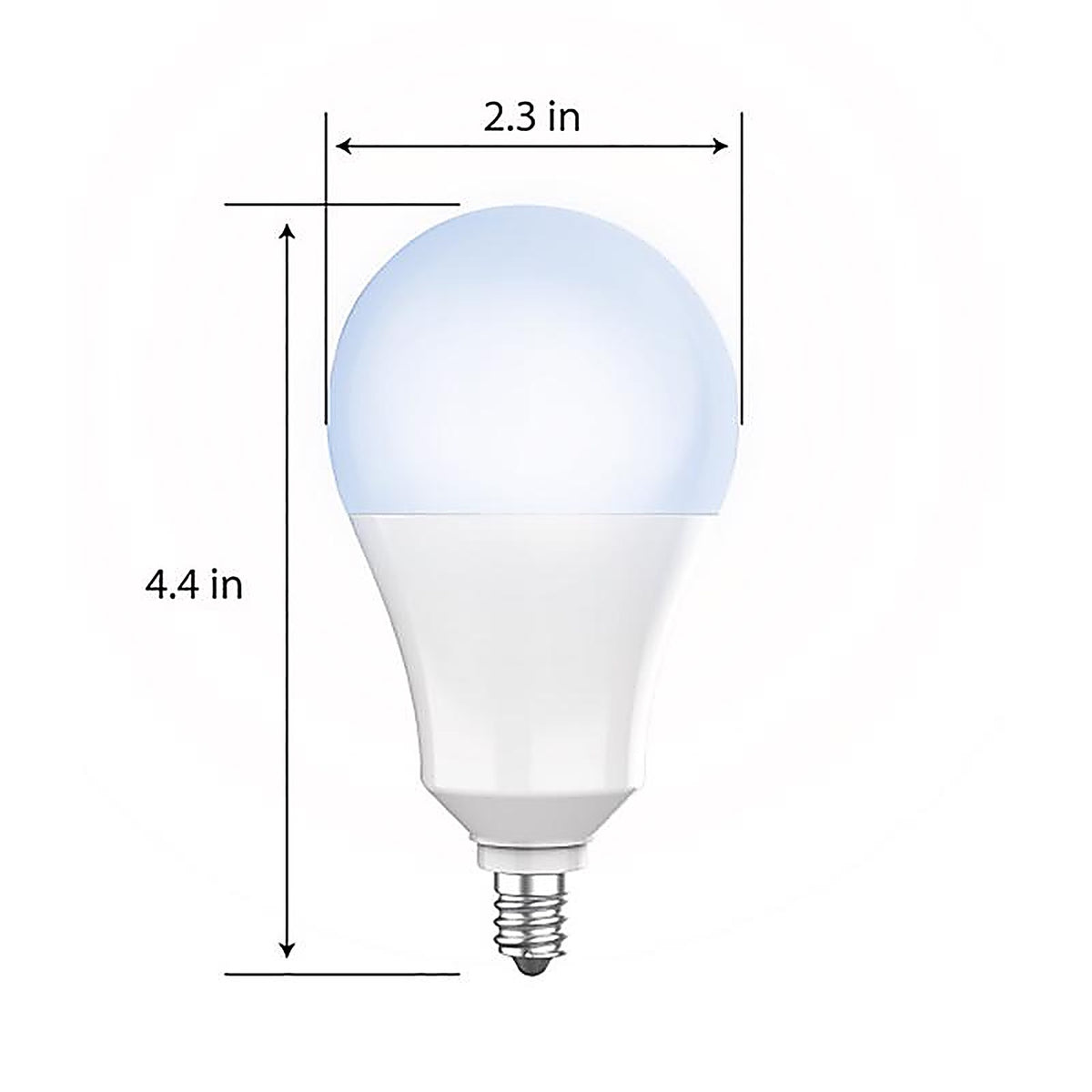 Feit Electric - A800C950CADDLED - E12 E12 (Candelabra) LED Dusk to Dawn Bulb Daylight 60 Watt Equivalence 1 pk