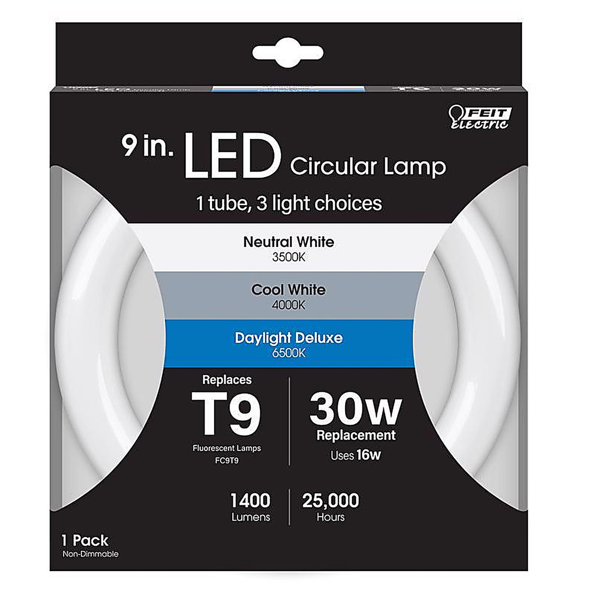 Feit Electric - FC9/3CCT/LED - T9 4-Pin LED Tube Light Color Changing 30 Watt Equivalence 1 pk