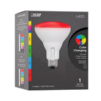 Feit - BR30/65W/RGB - LED Smart BR30 E26 (Medium) Smart-Enabled LED Floodlight Bulb Color Changing 65 Watt Equivalenc