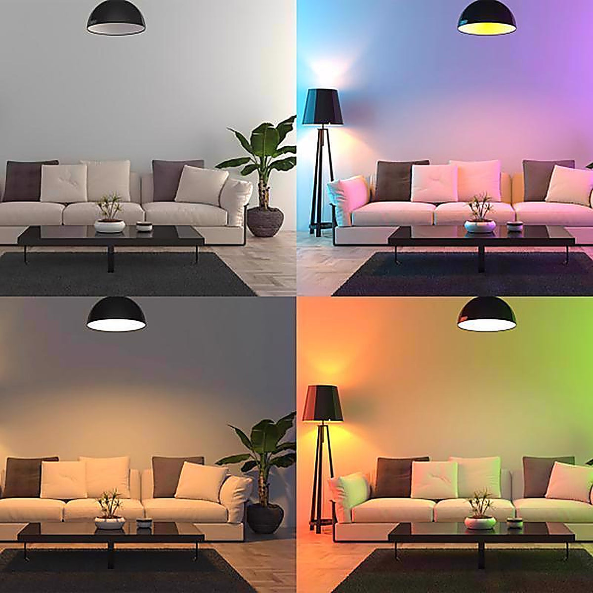 Feit - BR30/65W/RGB - LED Smart BR30 E26 (Medium) Smart-Enabled LED Floodlight Bulb Color Changing 65 Watt Equivalenc