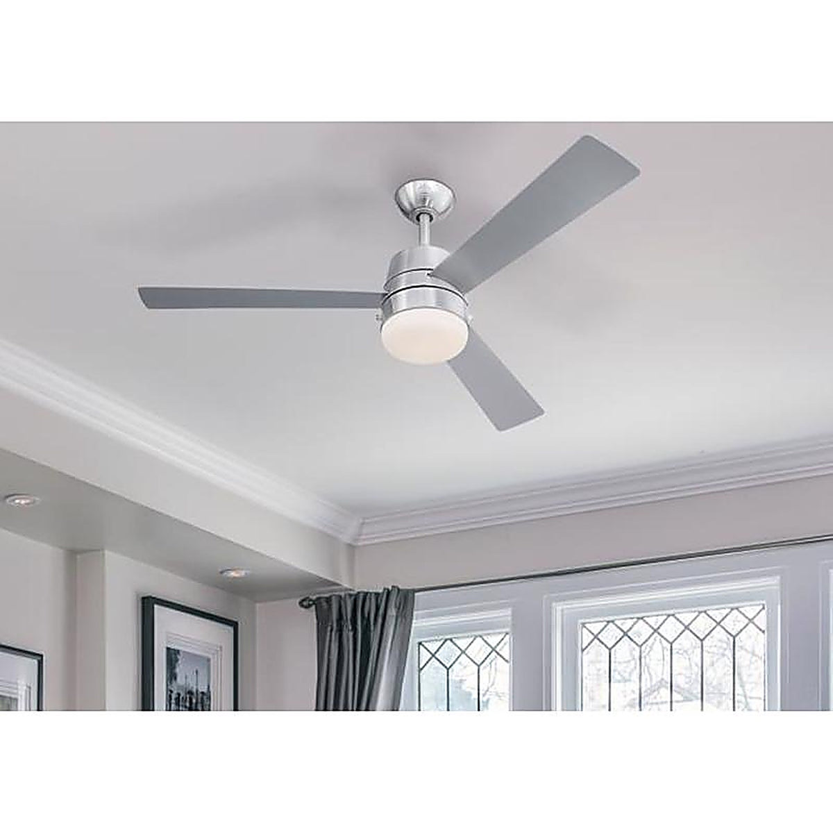 Westinghouse - 73049 - Brinley 52 in. Brushed Nickel Silver LED Indoor Ceiling Fan