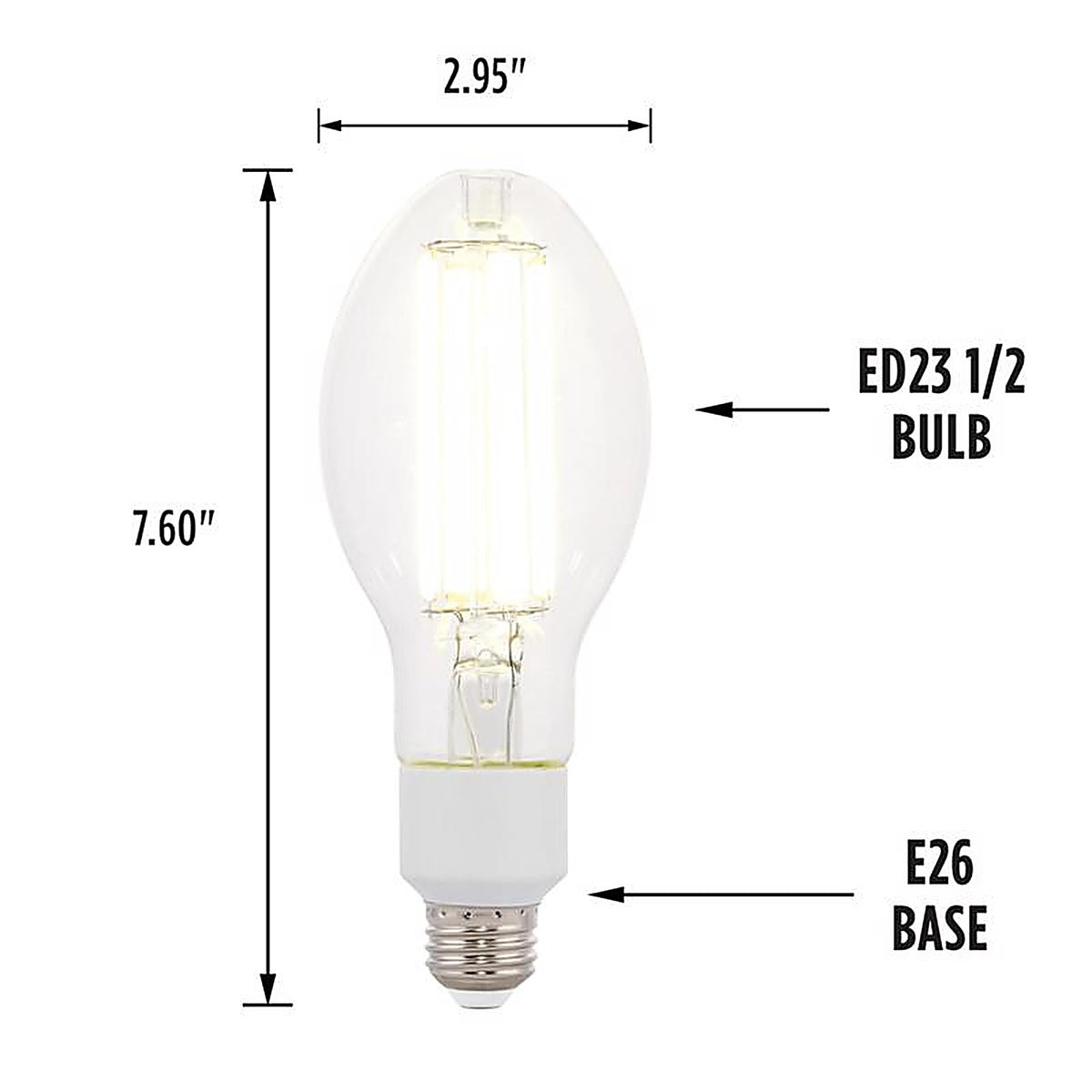 Westinghouse - 5252000 - ED23.5 E26 (Medium) Filament LED Bulb Daylight 200 Watt Equivalence 1 pk