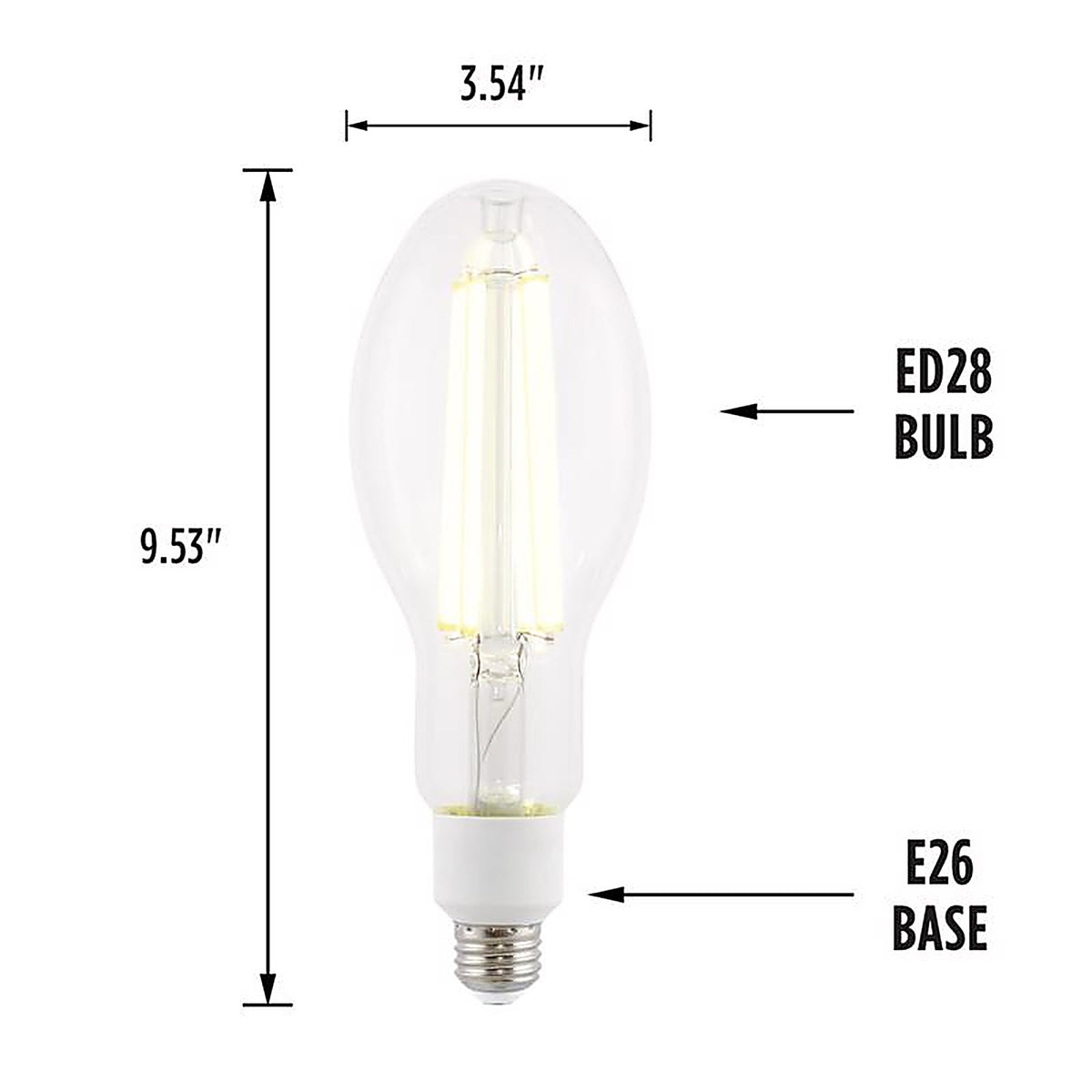 Westinghouse - 5253000 - ED28 E26 (Medium) Filament LED Bulb Daylight 300 Watt Equivalence 1 pk