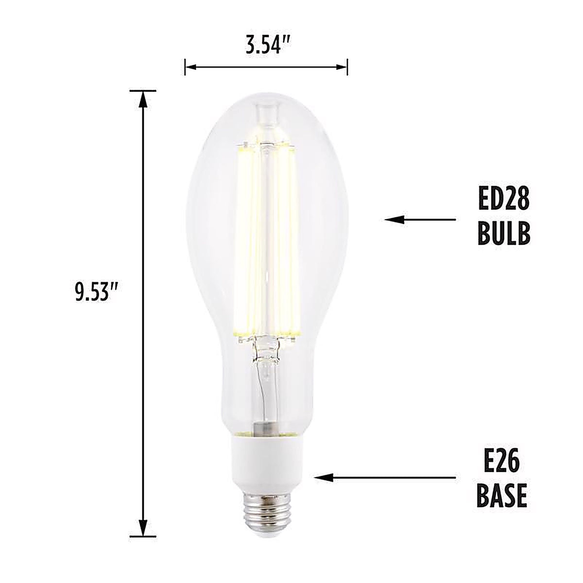 Westinghouse - 5254000 - ED28 E26 (Medium) Filament LED Bulb Daylight 400 Watt Equivalence 1 pk