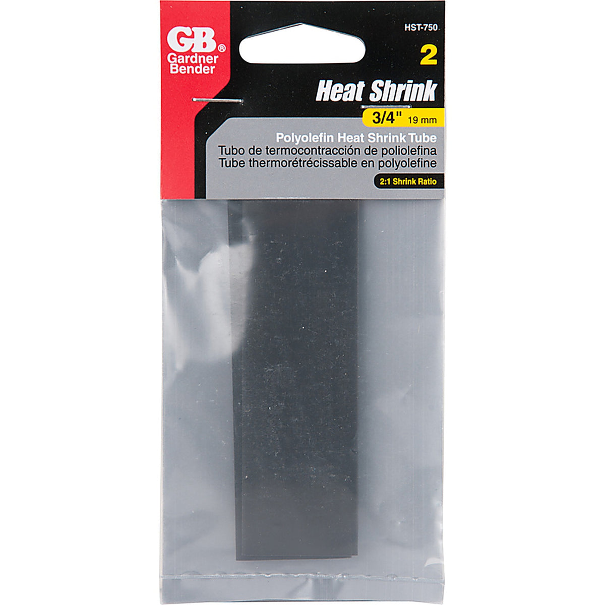 Gardner Bender - HST-750 - 3/4 in. Dia. Heat Shrink Tubing Black - 2/Pack