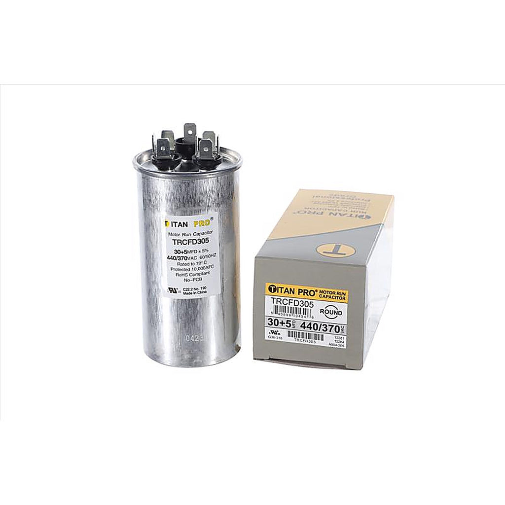 Titan Pro - TRCFD305 - 30+5 MFD 440 V Round Run Capacitor