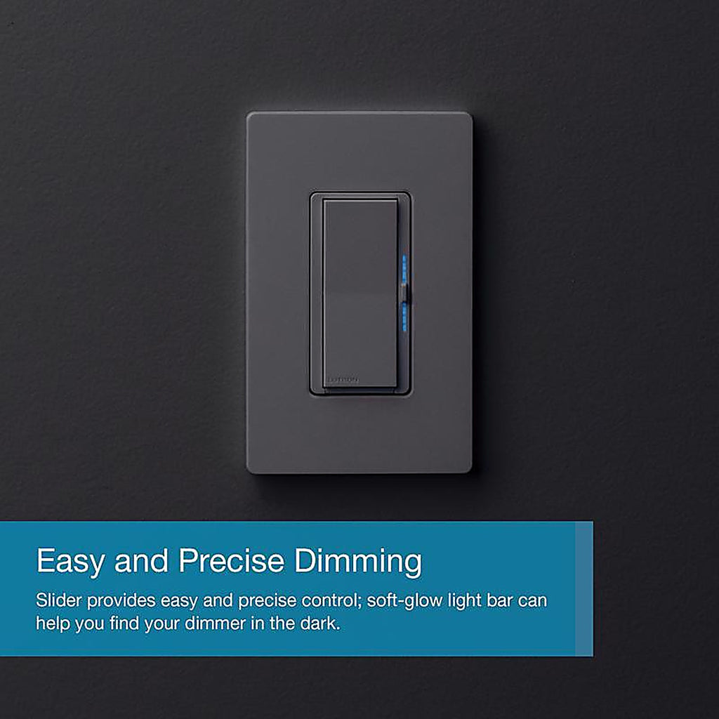 Lutron - DVRF-6L-WH-R - Caseta Diva White 150 W Toggle Smart-Enabled Dimmer Switch 1 pk
