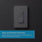 Lutron - DVRF-6L-WH-R - Caseta Diva White 150 W Toggle Smart-Enabled Dimmer Switch 1 pk