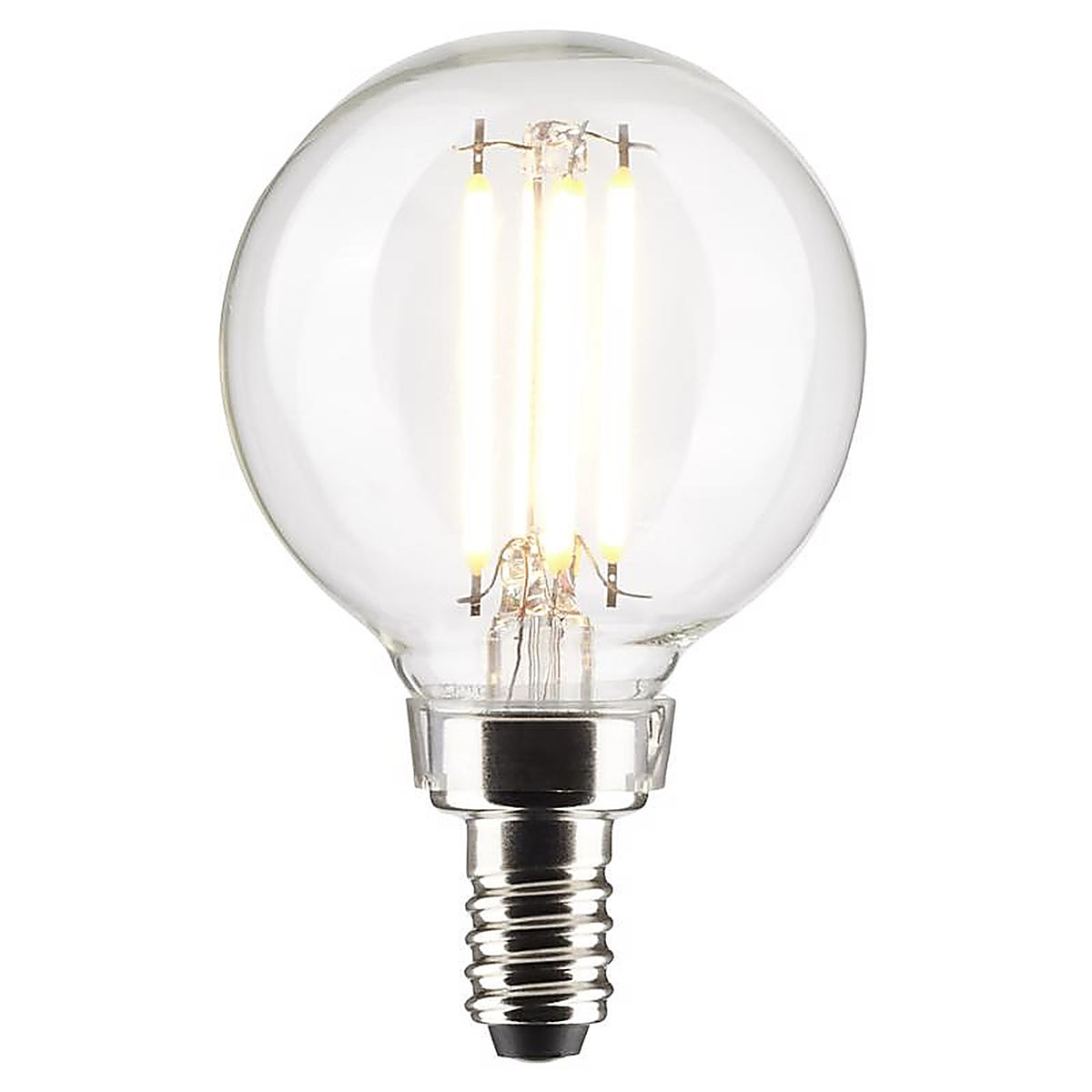 Satco - S21813 - G16.5 E12 (Candelabra) Filament LED Bulb Warm White 60 Watt Equivalence 2 pk