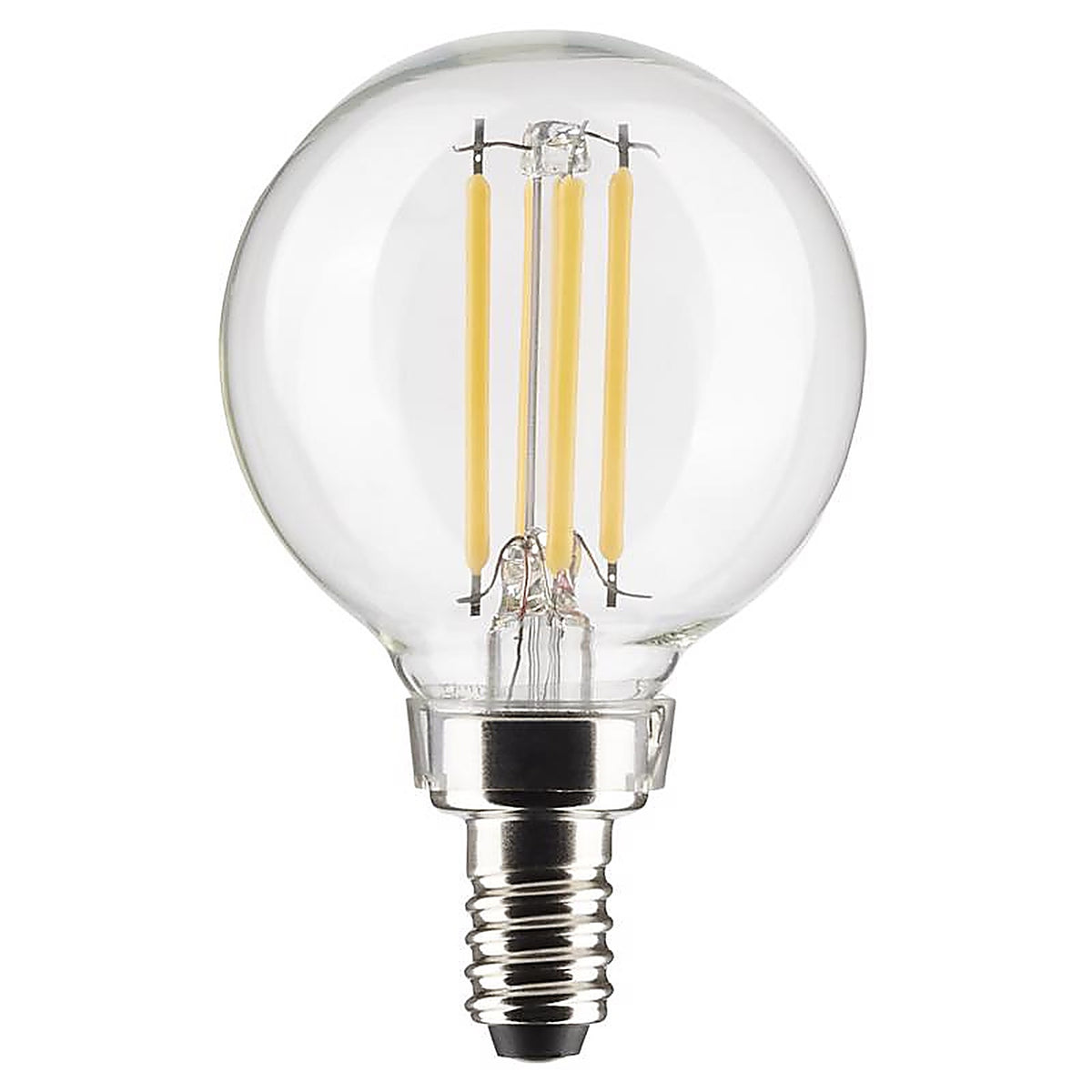 Satco - S21814 - G16.5 E12 (Candelabra) Filament LED Bulb Warm White 60 Watt Equivalence 2 pk