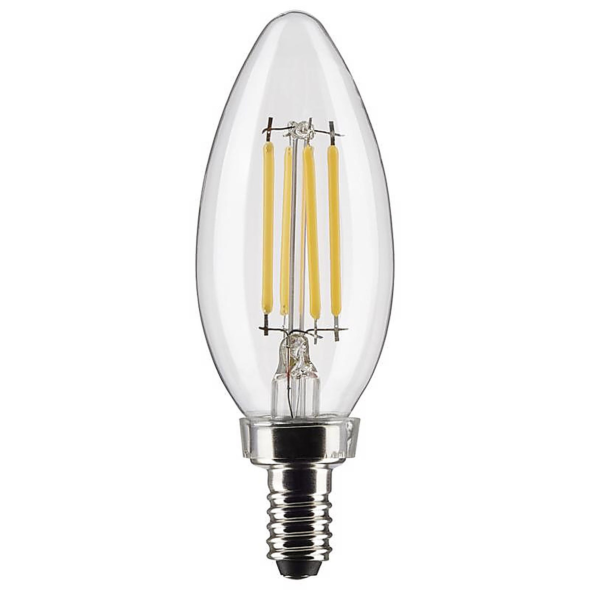 Satco - S21820 - B11 E12 (Candelabra) Filament LED Bulb Soft White 40 Watt Equivalence 2 pk