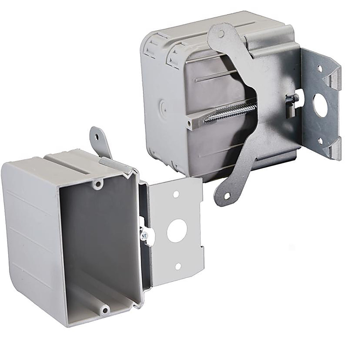 Cantex - EZ21SBZ-ADJ - EZ Box New and Old Work 21 cu in Rectangle PVC 1 gang Outlet Box Gray