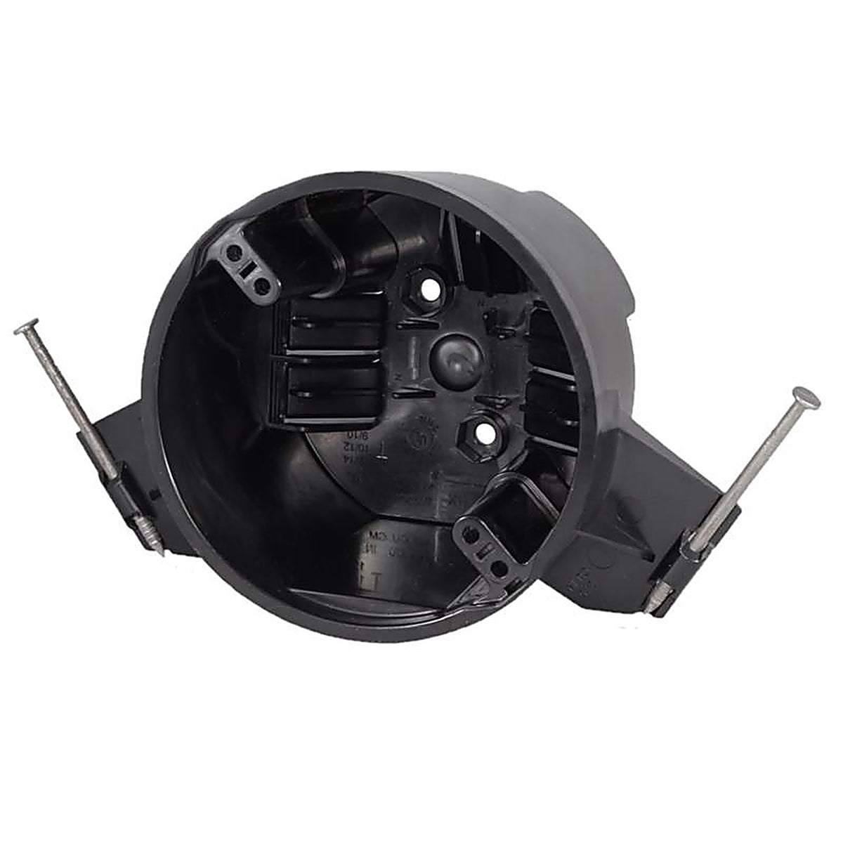 Cantex - EZ25CN-HW - EZ Box New Work 25 cu in Round Polycarbonate Ceiling Box Black