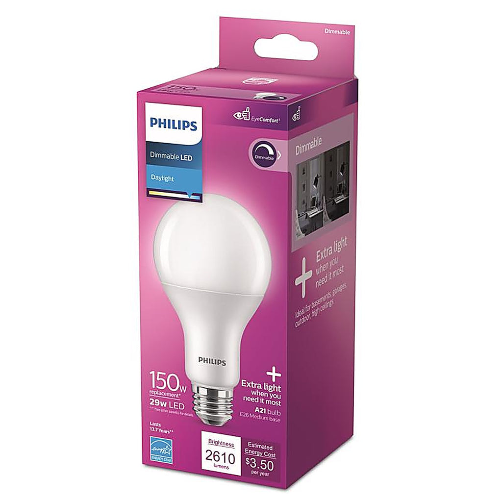 Philips - 571505 - A21 E26 (Medium) LED Bulb Daylight 150 Watt Equivalence 1 pk