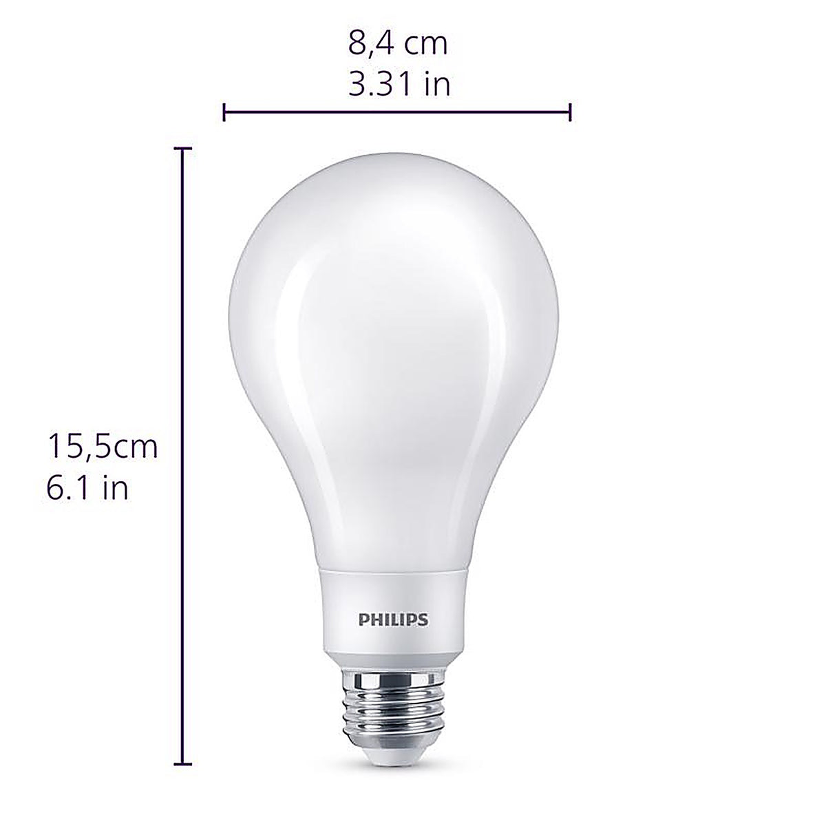 Philips - 576397 - A23 E26 (Medium) LED Bulb Daylight 300 Watt Equivalence 1 pk