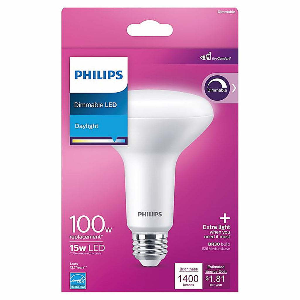 Philips - 571463 - BR30 E26 (Medium) LED Floodlight Bulb Daylight 100 Watt Equivalence 1 pk