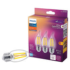 Philips - 566695 - BA11 E26 (Medium) LED Bulb Soft White 60 Watt Equivalence 3 pk
