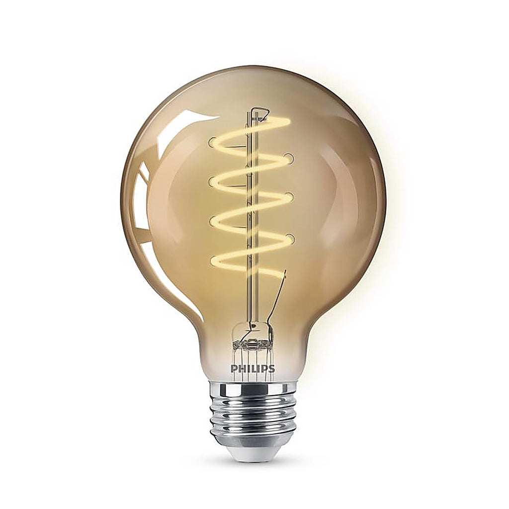 Philips - 565887 - G25 E26 (Medium) LED Bulb Amber 60 Watt Equivalence 1 pk