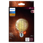 Philips - 565887 - G25 E26 (Medium) LED Bulb Amber 60 Watt Equivalence 1 pk