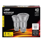 Feit - PAR16DM60930CA2 - PAR16 E26 (Medium) LED Floodlight Bulb Bright White 60 Watt Equivalence 2 pk