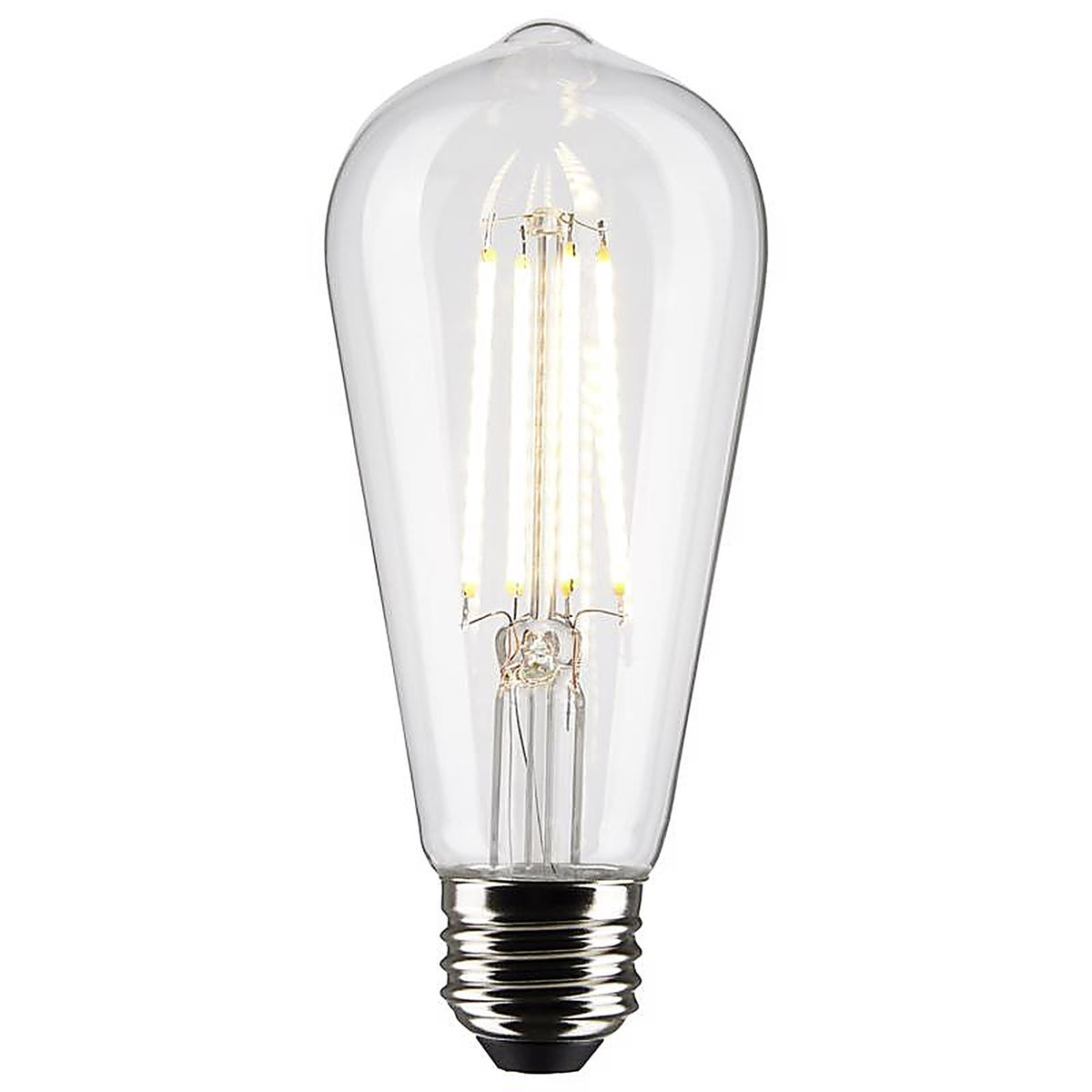 Satco - S21870 - ST19 E26 (Medium) Filament LED Bulb Warm White 60 Watt Equivalence 2 pk