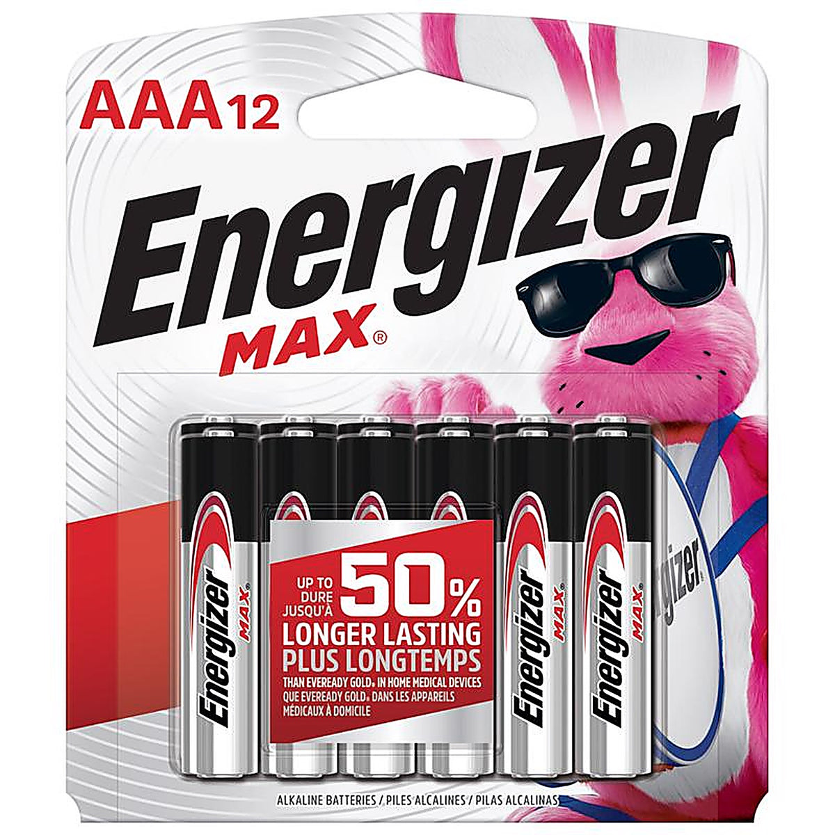 Energizer - E92BP-12 - Max AAA Alkaline Batteries 12 pk Carded